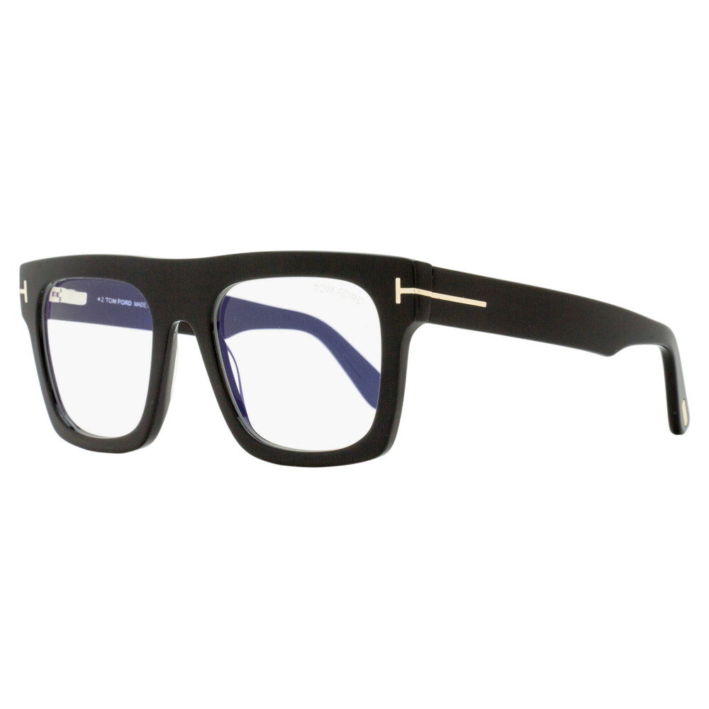 Tom Ford Square Clip-on Eyeglasses TF6068-B 001 Black 53mm FT6068